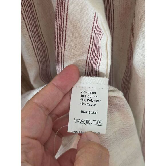 Petal & Pup Jimi Stripe Long Sleeve Maxi Dress Size Extra Small Oatmeal Malva NW - Picture 7 of 7